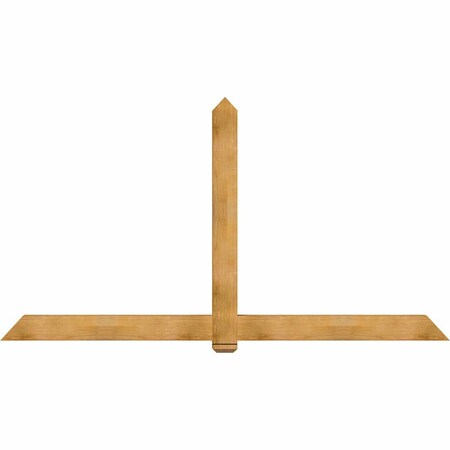 Ekena Millwork Eugene Rough Sawn Timber Gable Bracket, Western Red Cedar, 108"W x 58"H x 4"D x 6"F, 13/12 Pitch GBW108X58X0406EUG00RWR